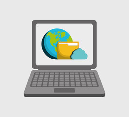 Database storage computer icon vector illustration graphic design