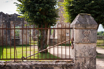Girls school in village of Oradure-sur-Glane destroyed by Waffen-SS in 1944