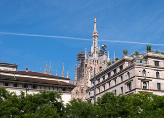 Obraz premium The spiers of the Duomo. Milan, Italy.