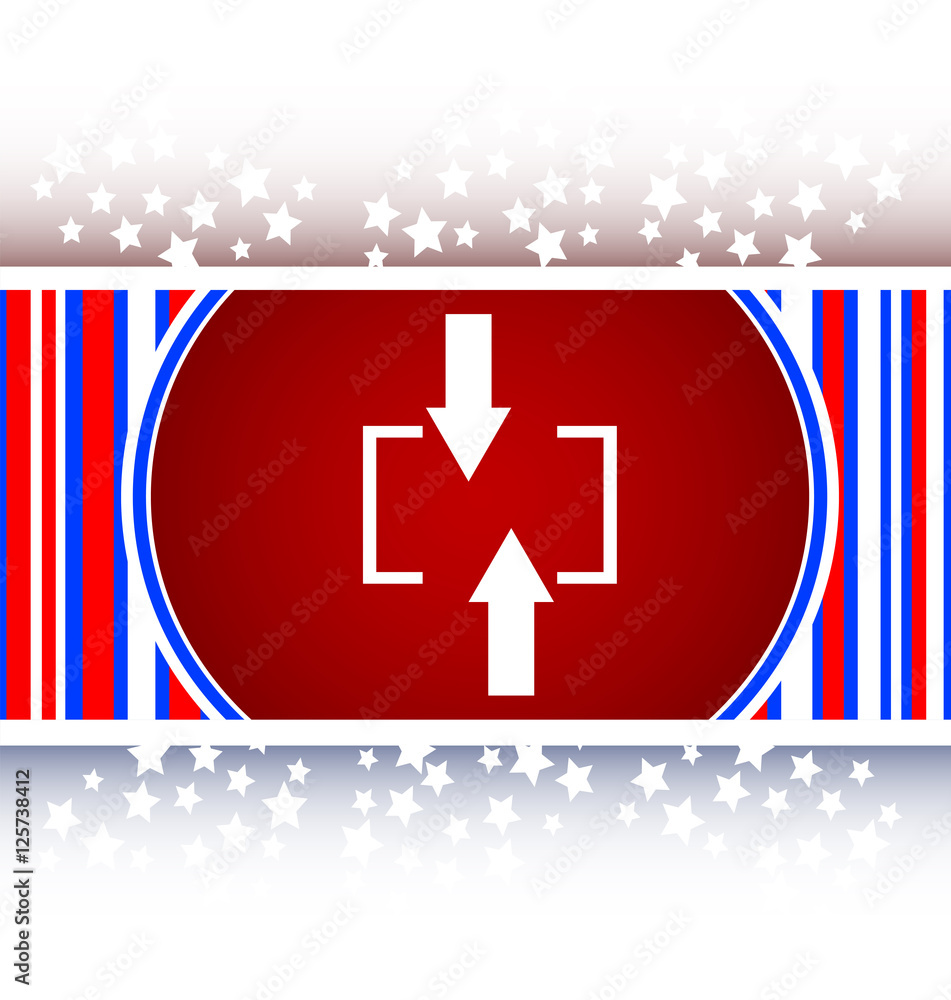 Poster arrow set on web icon (button)