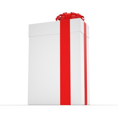 3D rendering White gift box