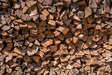Stocks of wood as a background.