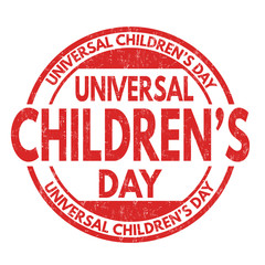 Universal Children's Day sign or stamp