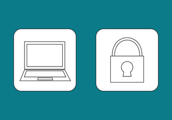 computer security system icon vector illustration graphic design