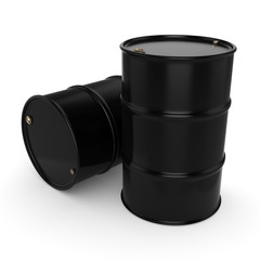 3D rendering black barrels