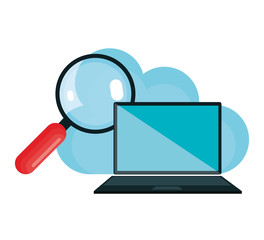 cloud connection technology icons vector illustration design