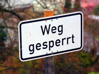 Weg gesperrt