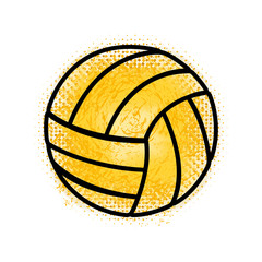 volleyball sport ball emblem vector illustration design