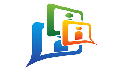 Obraz premium sosial chat logo design