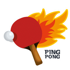 ping pong equipment sport vector illustration design