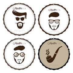 Set of hipster labels