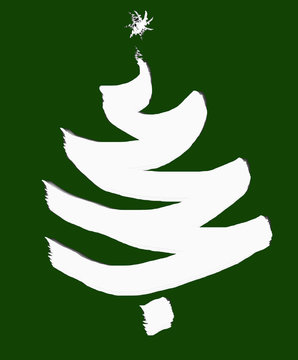 albero di natale bianco su sfondo verde