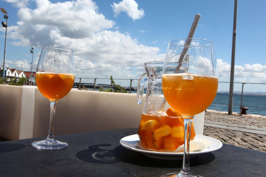 Cocktail devant la mer