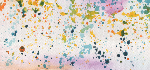 Abstract watercolor background with blots