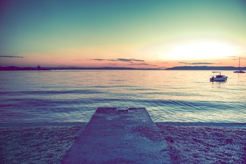 Scenic Adriatic Beach Sunset