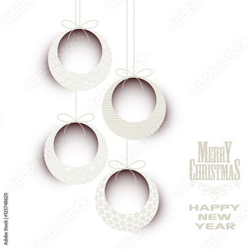 &quot;Christmas New Year Decoration on white background.&quot; Stockfotos und