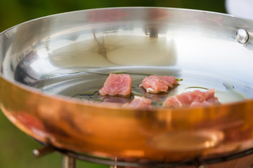 Detail of cooking meat