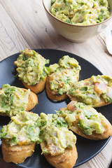 Guacamole with bread