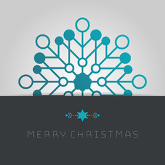 Business greeting christmas card. Template snowflakes.