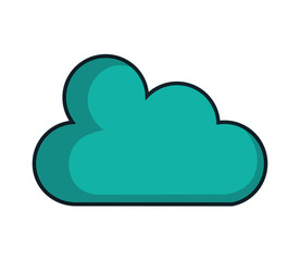 cloud computing flat icon vector illustration design