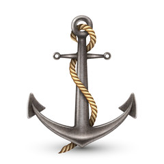 Realistic Anchor With Rope - 125750074