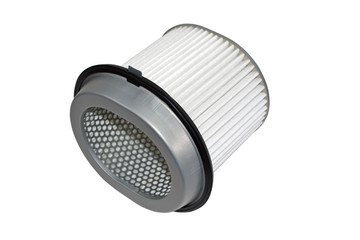 Spare parts for the car.Air filter isolated on white background.