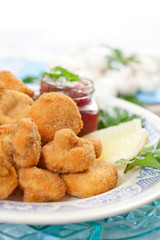 Gebackene Champignons