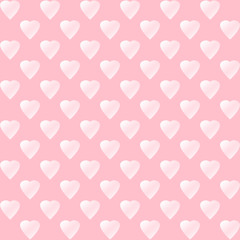 Light pink gradient hearts on pink, a seamless Valentine's Day pattern