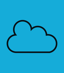 cloud computing flat icon vector illustration design