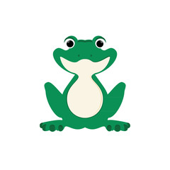 Green frog vector