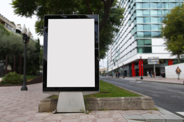 Blank billboard mockup in the street