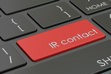 Fototapeta premium ir contact concept, red hot key on keyboard. 3D rendering