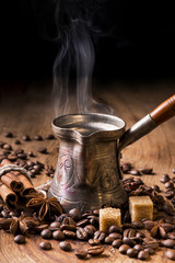 caffè turco fumante