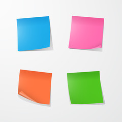 Color Sticky Notes. EPS10 vector.