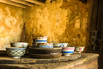 Chinese Dining Table in abandoned city