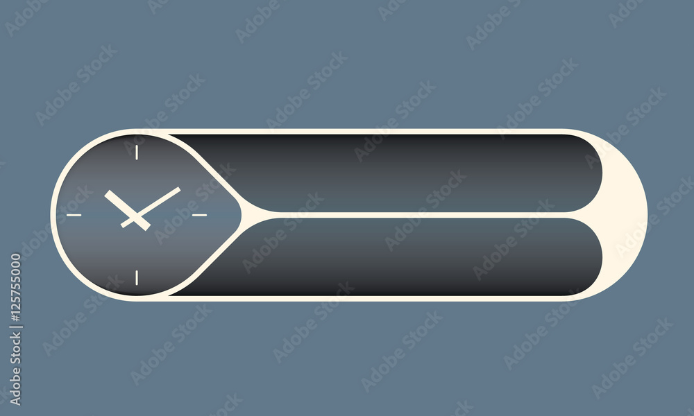 Poster vector double buttons for your text and watches