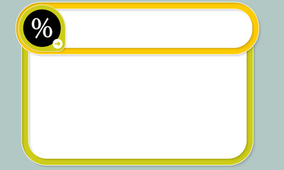 Fototapeta premium Colored text frames for your text and percent symbol