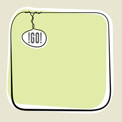 A text box for fill your text and the words go