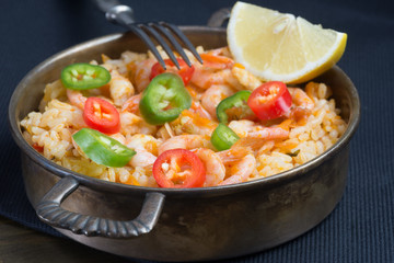 fried rice with shrimp and vegetables