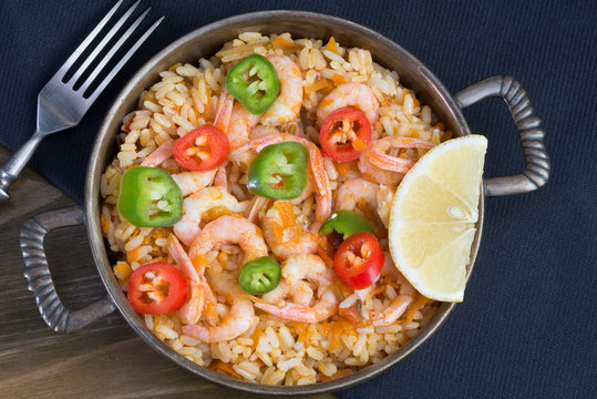 fried rice with shrimp and vegetables
