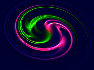 Abstract yin-yang symbol - digitally generated image