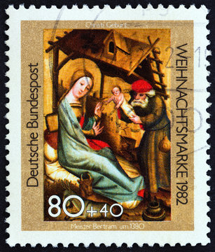 Nativity, detail from St. Peter Altar by Master Bertram (Germany 1982)
