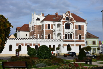 impose building of Post in town Mosonmagyarovar,Hungary