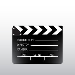 Fototapeta premium Movie clapper board. Vector illustration.