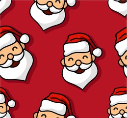 Cartoon seamless santa claus