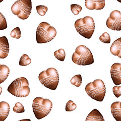 Seamless pattern with hearts. Valentine's Day