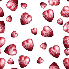 Seamless pattern with hearts. Valentine's Day