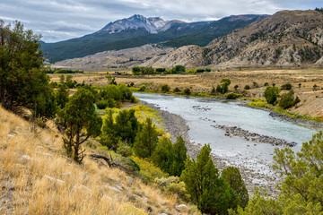 View of the Yellowstone River in Montana