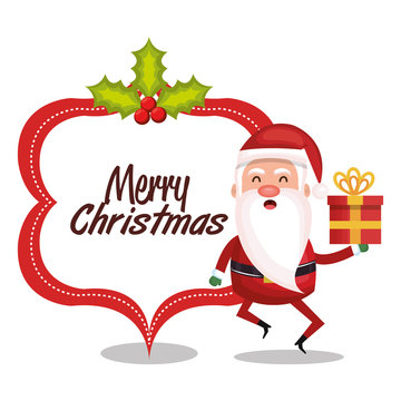 happy merry christmas card vector illustration design