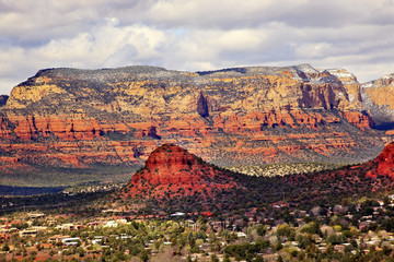 Bear Mountain Orange Red Rock Canyon West Sedona Arizona